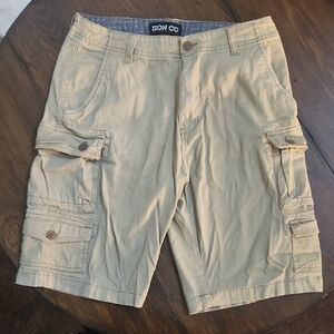 Iron Co Men’s Tan Cargo Shorts — Lightweight Utility Style